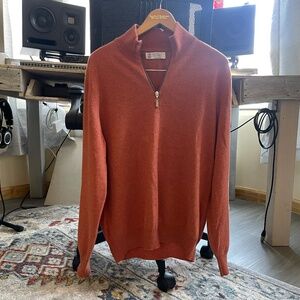 Brunello Cucinelli Men's Cashmere Turtleneck Sweater with Zipper